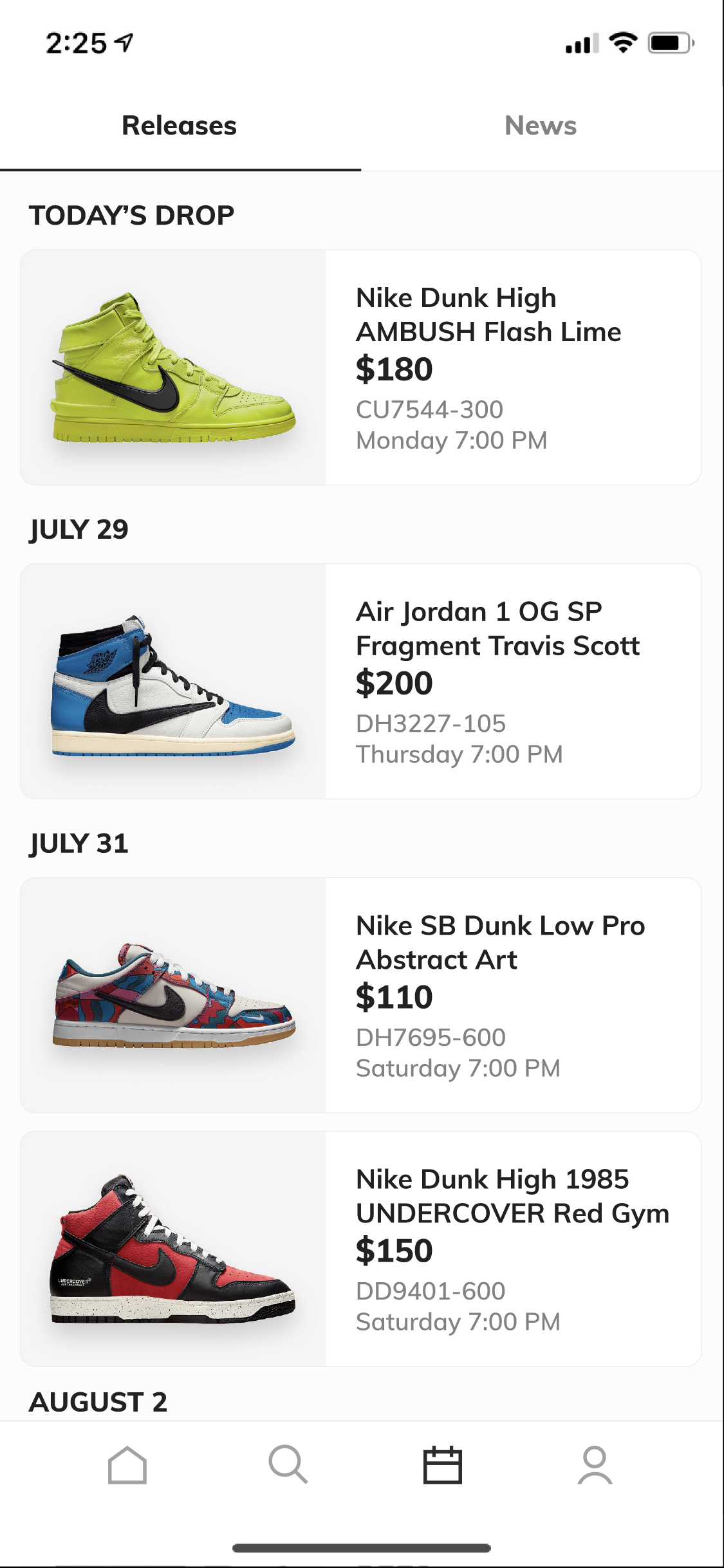 iOS app — releases